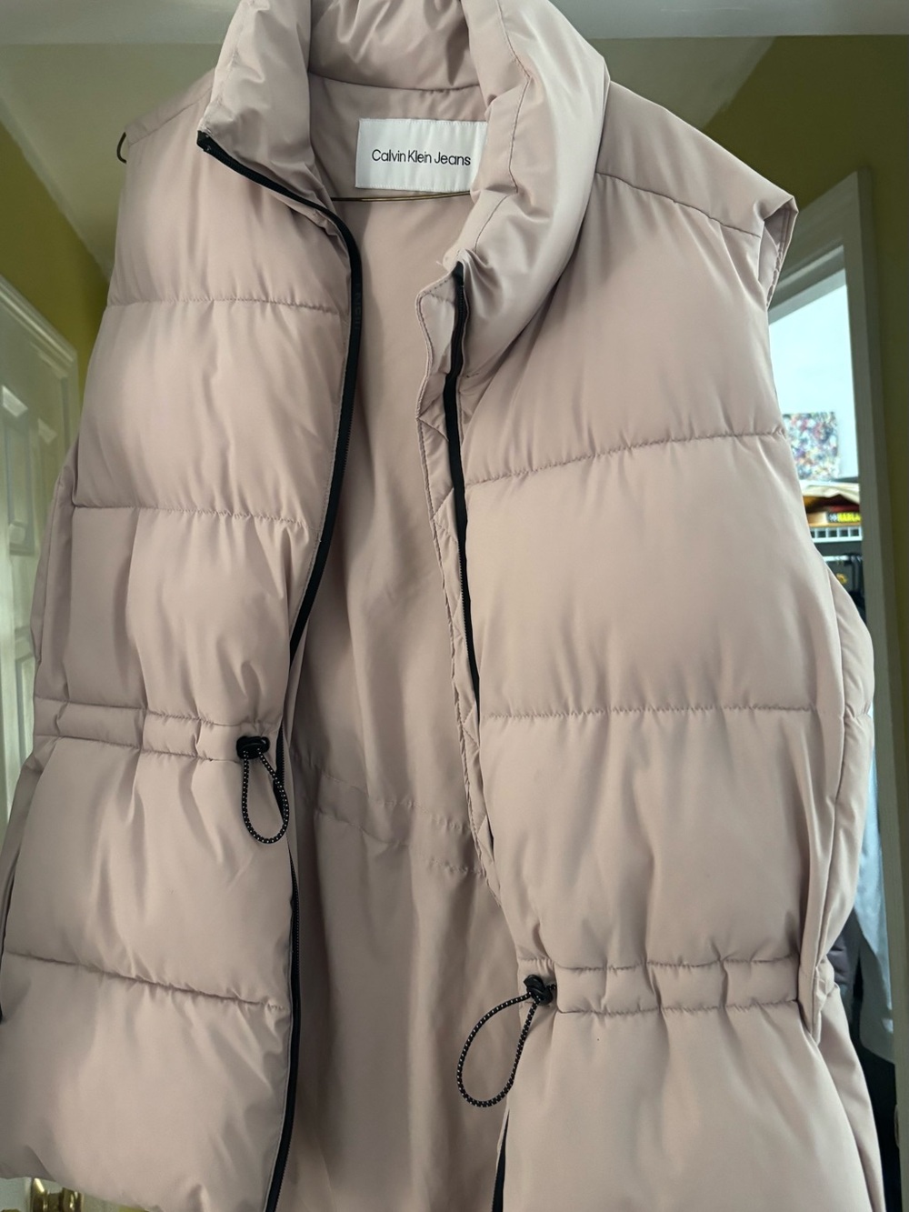 Calvin Klein Jeans Blush Pink Quilted Puffer Vest